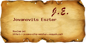 Jovanovits Eszter névjegykártya